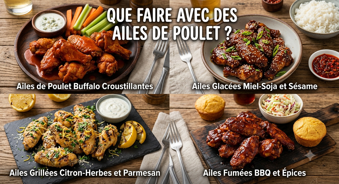 Que faire avec des ailes de poulet ? Recettes