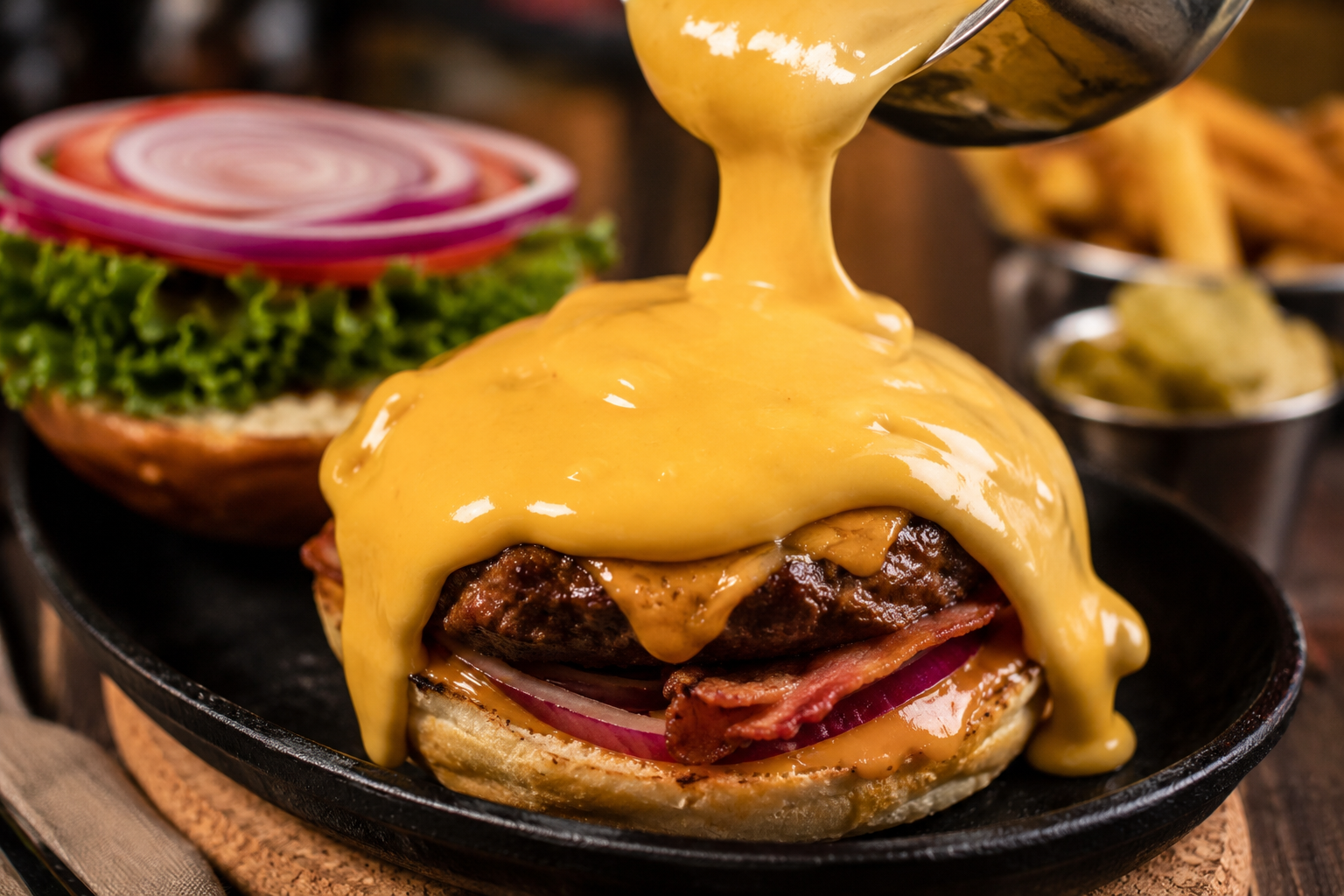 recette facile maison sauce cheddar pour burger