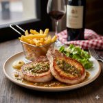 Recette de côtes de porc charcutière pour deux personnes