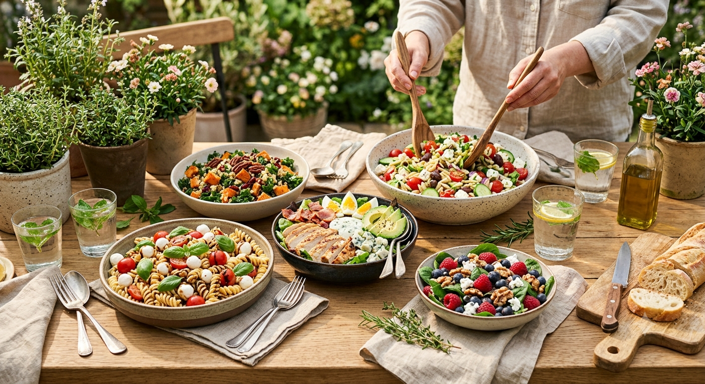 Idées et recettes salades fraiches contre la canicule cet été